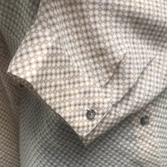 The Loft- tan and brown blouse - Picture 3 of 3